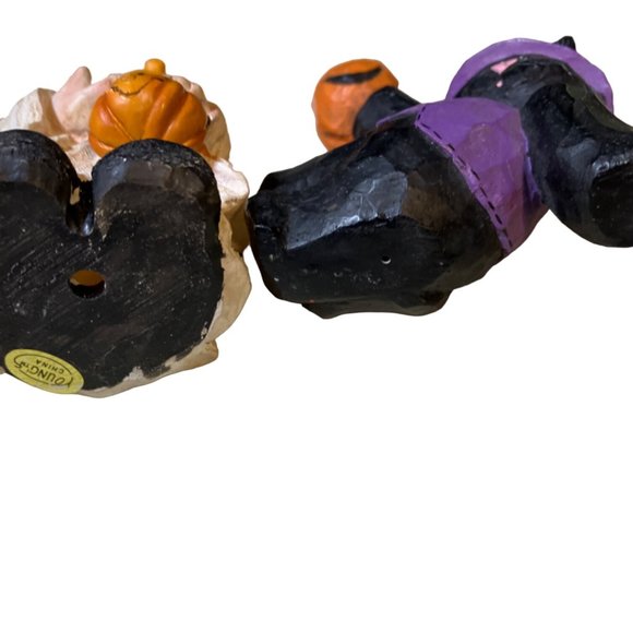 Halloween Small Table Top Shelf Figurines Cat Pumpkin - Picture 10 of 12